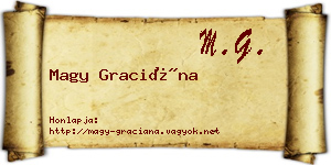 Magy Graciána névjegykártya